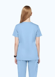 Uniformes Médicos Personalizados de Fábrica, Tela Twill Refrigerante, Conjuntos que Absorben la Humedad, Elásticos <span class=keywords><strong>en</strong></span> 4 Direcciones, Corte Atlético, Uniformes de Enfermería con Cuello <span class=keywords><strong>en</strong></span> V - Product Image 2