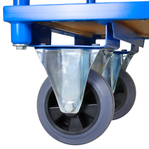 Carrello piattaforma con piattaforma in legno 400kg Hxbxt 102x60x98cm carrello a doppio piano - Product Image 4