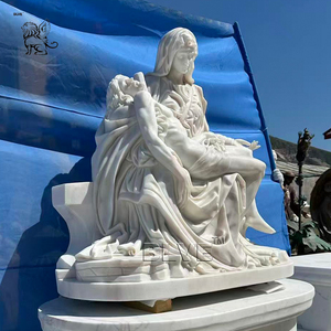 Escultura Religiosa de Tamaño Real Personalizada BLVE, Decoración de Iglesia, Estatua de Mármol de la Piedad de la Virgen Marí<span class=keywords><strong>a</strong></span> y Jesús, Luto por Cristo - Product Image 3