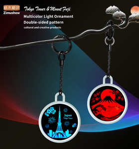 Colgante de mochila transfronterizo con diseño de Monte Fuji, <span class=keywords><strong>Torre</strong></span> <span class=keywords><strong>Eiffel</strong></span> de París y Tokio |   Luz Nocturna Acrílica con Diseño Encantador |   Exquisito Artículo Promocional de Color Personalizado - Product Image 1