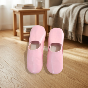Chaussures plates pour femmes en cuir véritable rose, à bout pointu, légères, respirantes, tendance, pour l'intérieur, couleur unie, printemps - Product Image 1