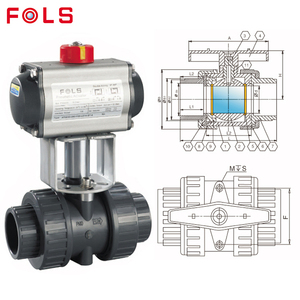 Válvula de Bola de Plástico de Control Realizado, Serie Q691, DN25 1'', Marca KLQD - Product Image 1