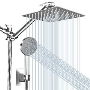 Ensemble de douche 2-en-1 pour salle de bain, pomme de douche à effet pluie haute pression avec extension A - Product Image 2