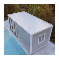 Maison conteneur préfabriquée détachable de 20 pieds, kit de maisonnette, cabane de jardin