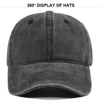 Casquette de baseball en coton délavé vintage avec logo personnalisé, vente en gros, couleur unie, non structurée, style Dad Hat, unisexe, pour sports de plein air, Snapback