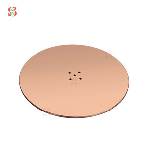 Base de chaise de barbier de luxe en acier inoxydable or rose, robuste, pivotante, avec pompe hydraulique pour salon - Product Image 3