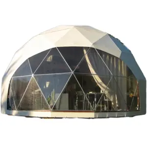 글러핑 캠핑 사파리 geodesic 돔 텐트 색상을 사용자 정의 크기 야외 호텔 결혼식을위한 큰 공간 돔 텐트 큰 ev
