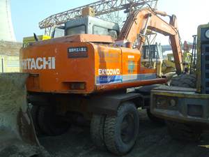 Excavadora de ruedas Hitachi EX100WD usada, excavadora de bajo precio - Product Image 6