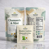 Sachet d'emballage en aluminium personnalisé avec logo, fermeture ZipLock, pour compléments alimentaires, thé en vrac, poudre de plantes, café, Doypack, pochette autoportante