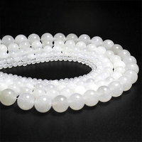 Bán Buôn A + Tự Nhiên Moonstone Vòng Loose Stone Beads Đối Với Trang Sức Làm DIY Bracelet Necklace 4/6/8/10/12 Mét