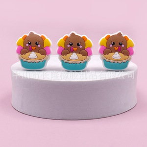 Thanksgiving Turkey Silicone Beads Cartoon Craft <b>Supplies</b> For Party <b>Decorations</b> - Product Image 5