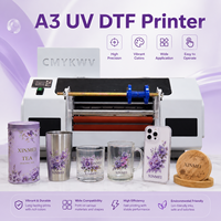 Mesin Printer UV DTF Otomatis Multiwarna Digital Inkjet untuk Label Kristal, Cangkir, Casing Ponsel, Botol Kaca