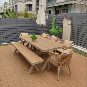 Set <span class=keywords><strong>da</strong></span> <span class=keywords><strong>Giardino</strong></span> in Rattan Moderno Nordico Impermeabile e Resistente al Sole per Esterni, Cortile, Terrazza e Villa - Product Image 2