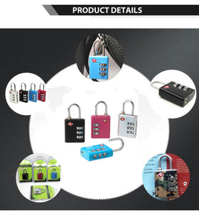 Quincaillerie de porte d'appartement en alliage de Zinc CJSJ TSA-553 nouveau Design TSA sécurité réinitialisable serrure à bagages de voyage à combinaison à <span class=keywords><strong>3</strong></span> <span class=keywords><strong>chiffres</strong></span> - Product Image 4