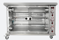 Nouvelle rôtissoire rotative à gaz électrique commerciale en acier inoxydable pour restaurants magasins d'alimentation centres commerciaux pour magasins de poulet rôti