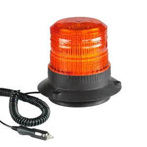 40 SMD Red Amber Blue DC12-24V Truck Forklift Trail Vehicle Light Car Roof Waterproof Strobe Emergence Warning Beacon Light