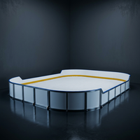 Tuiles de patinage sur glace synthétique, mini-rink de hockey gonflable, matériau PE, service de découpe sur mesure