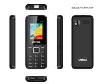 Teléfono Móvil de Alta Calidad con Batería Grande de 1800 mAh y Larga Duración, Pantalla de 1.8 Pulgadas, Bajo Precio, Teclado Físico, Modelo UNIWA E1802