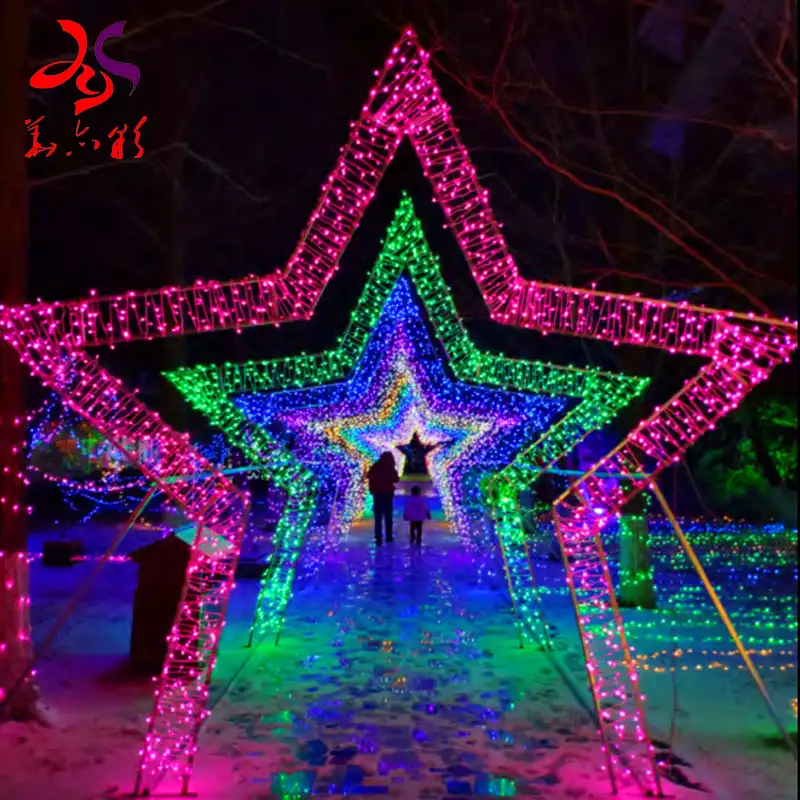 Arco de luz LED 3D de Navidad, decoración de Navidad