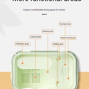 UE <b>Turtle</b> Breeding <b>Tank</b> Acrylic Lightweight Durable Ecological Landscaping Home Small Climbing Platform Bottom Drainage Special - Product Image 6