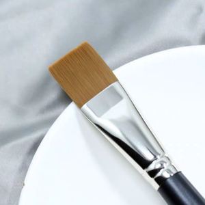 Flat Brush <b>Foundation</b> Makeup Brush 23mm Synthetic Fibers Wooden Handle Cangzhou - Product Image 3