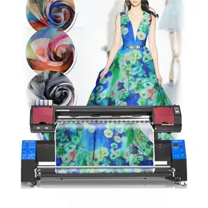 Tekstil Printer Inkjet I3200-A1 Printhead 1.9M Mesin Sublimasi Pewarna Kain Katun Tekstil Format Lebar Besar