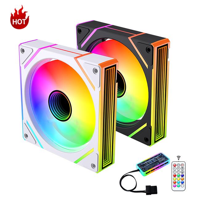 Lovingcool High Quality 120mm ARGB Case Fan Infinity Reverse Blade Computer PC Cooling Fan Factory Cost Hot Sale