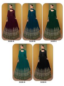 Fourniture directe d'usine Faux Georgette lourde avec broderie 3mm séquence travail Alizeh or Salwar Kameez - Product Image 3