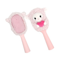 Peigne en peluche personnalisé, mignon mouton en peluche, couverture souple, protection chaude, accessoires de peigne en peluche