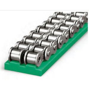 Guide-chaîne simple 08B 10B en acier <span class=keywords><strong>galvanisé</strong></span> profil C avec <span class=keywords><strong>rail</strong></span> à rouleaux en plastique - Product Image 2
