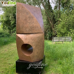 Escultura Abstracta de Bronce, Estatua Masculina Cubista Facetada de Tres Patas, Arte de Jardín para Exteriores, para Hotel, Villa, Plaza, Personalizable - Product Image 4