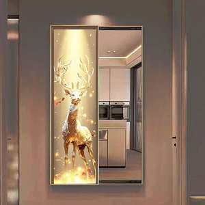 Nuovo Design Moderno Minimalista <span class=keywords><strong>con</strong></span> Specchio Integrato, Dipinto Decorativo <span class=keywords><strong>con</strong></span> Specchio a Figura Intera Nascosto, Arte da <span class=keywords><strong>Parete</strong></span> - Product Image 4