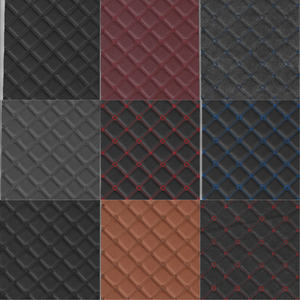 कस्टम कार चमड़े 3 डी डायमंड कस्टम फोम कढ़ाई नकली कार सीट के लिए चमड़े के कपड़े - Product Image 1