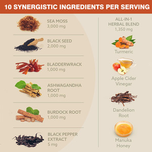 Cao cấp 10-in-1 biển rêu viên nang cho miễn dịch quốc phòng chất chống oxy hóa toàn diện sức khỏe thảo dược công thức bổ sung - Product Image 3