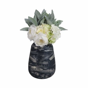 Vaso rotondo in vetro decorativo per fiori, centrotavola moderno per l'arredamento della casa - Product Image 2