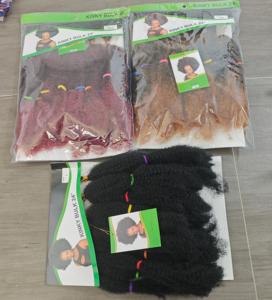 Prix d'usine – Cheveux synthétiques bouclés crépus de 14 pouces, 120g, haute qualité, pour tresses, extensions de cheveux bouclés, crochet afro <span class=keywords><strong>twist</strong></span> - Product Image 1