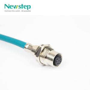Conector M12 <span class=keywords><strong>de</strong></span> 4 Pines con Código A a Conector Ethernet <span class=keywords><strong>RJ45</strong></span>, <span class=keywords><strong>Cable</strong></span> Profinet CAT5e, Ethernet Industrial Ethercat - Product Image 1