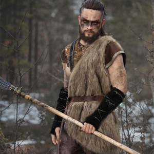 Capa de Hombro de Piel Vikinga Medieval, Túnica de Guerrero Primitivo Salvaje, Disfraz de Cosplay LARP, Traje de Juego de Rol para Películas - Product Image 3