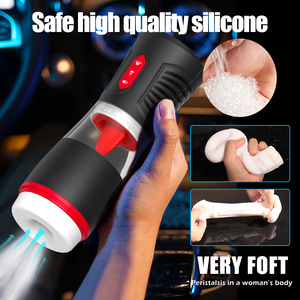 Masturbatore Maschile Elettrico in Silicone con Funzione di Leccata della Lingua, 3 Modalità di Suzione + 7 Modalità di Leccata, Giocattoli Sessuali per Uomini - Product Image 2