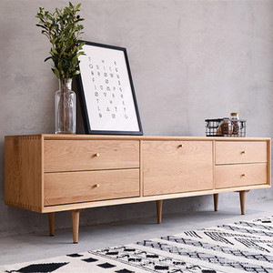 Mueble de TV de Madera de Cerezo Nórdico, Modelo 2006, Muebles Ecológicos para Sala de Estar - Product Image 1
