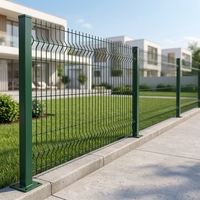 Panneau de clôture en treillis soudé 3D courbé, double fil, revêtement PVC, pour clôture de sécurité périmétrique d'aéroport, kit d'installation facile, vente en gros