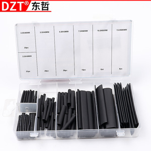 Juego de Tubos Termocontraíbles DZT/Dongzhe, 127 Piezas, Negros, de PE, Relación 3:1, 600V, Fundas para Cables - Product Image 4