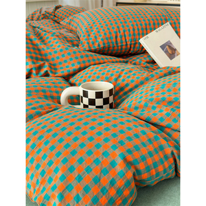 Funda de Edredón de Algodón Puro, Pieza Única, 150x200x230cm, Algodón Teñido con Hilo, Lavado, para Uso Doméstico - Product Image 5