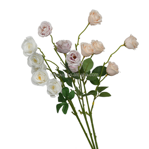 5 tête <span class=keywords><strong>Paris</strong></span> Roses artificielle Rose fleur mariage événement décoration haute qualité fleur fête soie fleur mur toile <span class=keywords><strong>de</strong></span> fond - Product Image 3