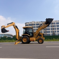 Mini-chargeuse rétrocaveuse 4x4 avec moteur diesel CE EPA de fabrication chinoise, capacité de charge nominale de 8 tonnes, chargeur frontal pour tracteur agricole