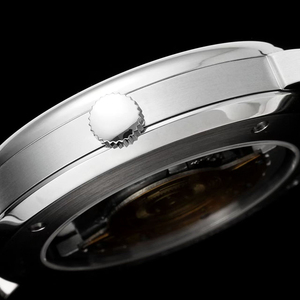 Reloj Mecánico para Hombre 2026 Elite Luminoso, Automático, Resistente al Agua, con Cristal de Zafiro, Caja Minimalista de Acero Inoxidable, Esfera Negra y Correa de Cuero Negra - Product Image 5