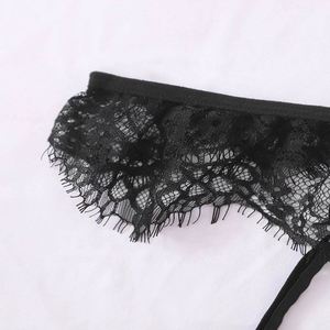 X1434 nouvelle mode Sexy noir érotique dentelle Brale & culotte pyjamas ensemble Sexy tentation chambre Costume Mature Sexy Lingerie ensemble - Product Image 5