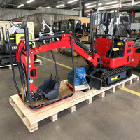 Mini-excavatrice de 1 tonne de haute qualité avec moteur Euro 5, pour l'aménagement paysager domestique, tout-terrain, micro-pelle, bras hydraulique agricole, petite pelle