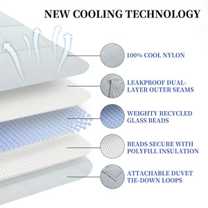 Couverture lestée en tissu rafraîchissant avec billes de verre, couleur unie, pour printemps et automne, vente en gros personnalisée - Product Image 5