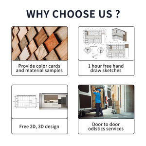 أثاث منزلي بسيط حديث ، تصميم مطبخ مخصص على الطراز الأوروبي ، خزانات مطبخ بخزانة مسطحة - Product Image 4